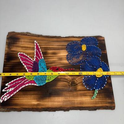 Hummingbird and Flower String Art