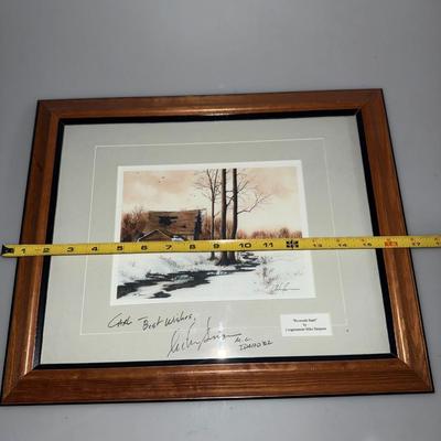 Idaho's Congressman Mike Simpson Signed Artwork done in 2002.