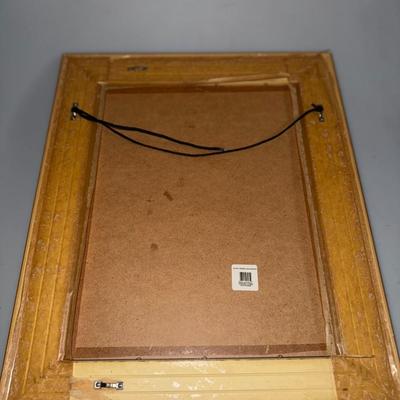 Beveled Mirror Brown with Gold Lining