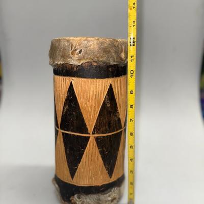 Diamond faced Bamileke Tribal Ceremonial Hand Drum