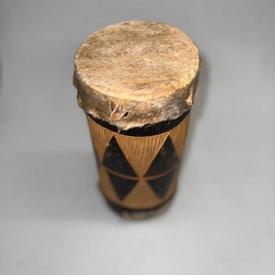 Diamond faced Bamileke Tribal Ceremonial Hand Drum