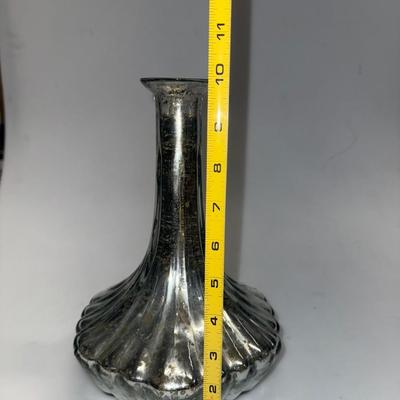 Decorative Silver Flower Vase ( Mercury Glass)