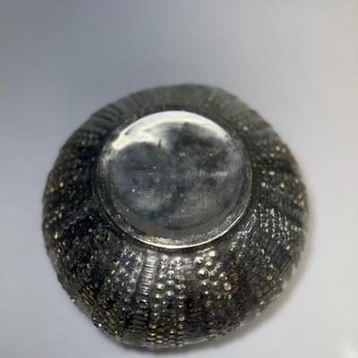 Ribbed Silver vase ( Mercury Glass)