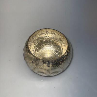 Anita bowl/ candle ( Mercury Glass)