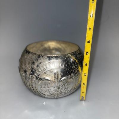 Anita bowl/ candle ( Mercury Glass)