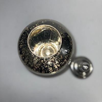 Silver Mecury Glass  w/ Lid