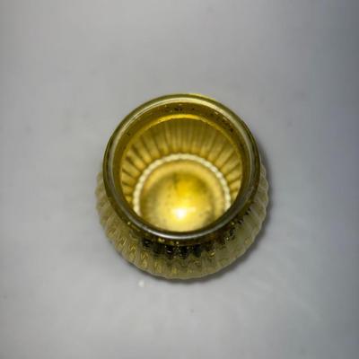 Green colored canister ( Mercury Glass)