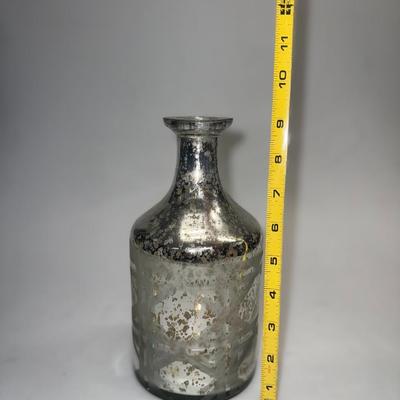 LARGE Glass Bottle Mirror Mercury Glass 