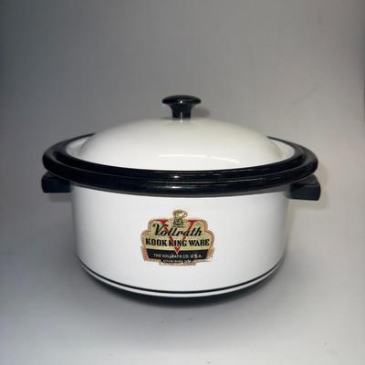 Set of 2 Vollrath Kook King Ware Vollbath Co. Enamel Pot W/ Lid