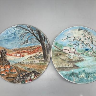 Vintage 3 D Ceramic Byron Molds Seasonal(Set of 4)