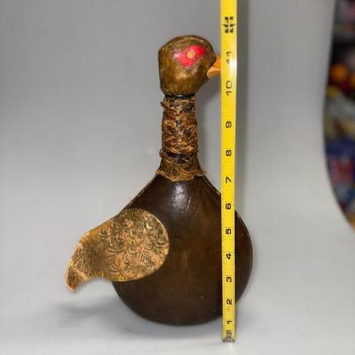 Vintage Leather Duck Bottle.