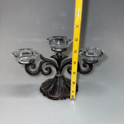 Black Metal Décor with glass knobs