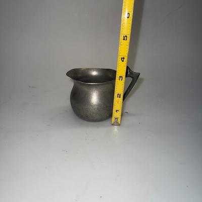 Piece Set Old English Genuine Pewter Creamer, Sugar Bowl