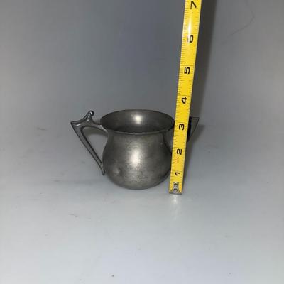 Piece Set Old English Genuine Pewter Creamer, Sugar Bowl