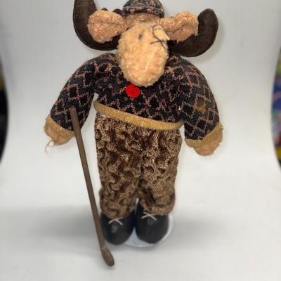 Vtg Moose With His Ice Hockey Club