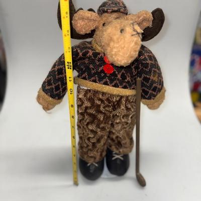 Vtg Moose With His Ice Hockey Club