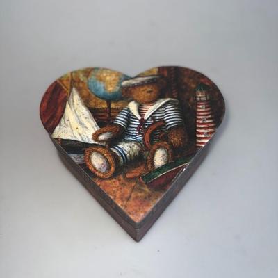 Heart Shaped Bear Box