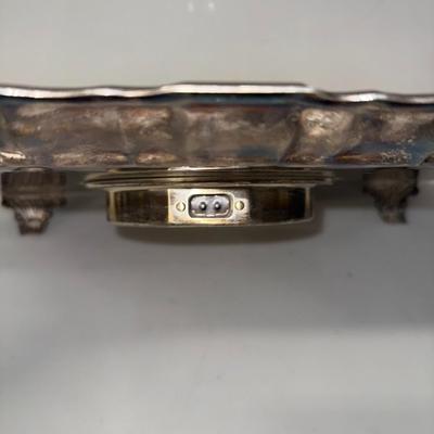 Vintage Silverplate Footed Serving Tray, actually heats up