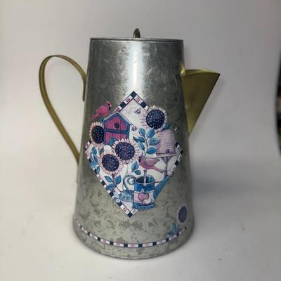 Rustic Sun Flewers Tin Pitcher