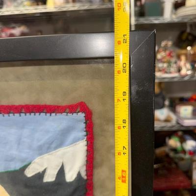 Vtg Handmade Arpillera Peruvian Wall Hanging