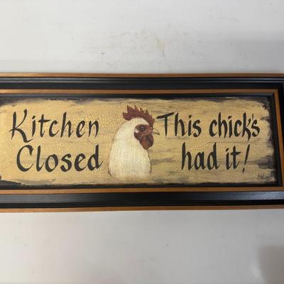 Chicken Kitchen Closed Wall Art