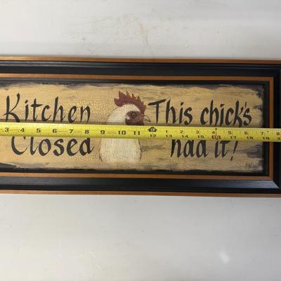 Chicken Kitchen Closed Wall Art