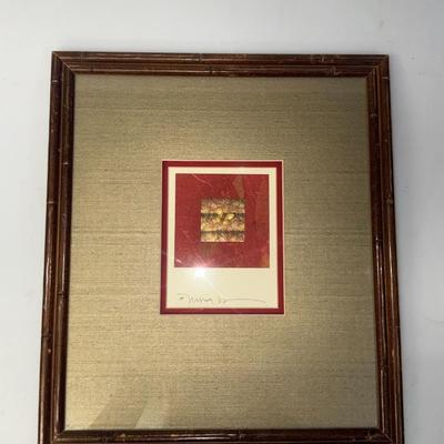Nina Matsuno gold dragonfly framed artwork