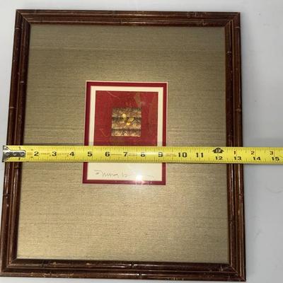 Nina Matsuno gold dragonfly framed artwork