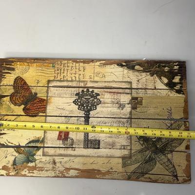 Butterfly and key wall art