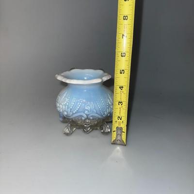 Vintage Sowerby of England Antique Rose Opalescent Footed Bowl