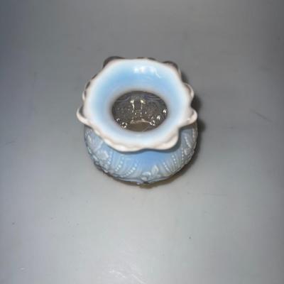 Vintage Sowerby of England Antique Rose Opalescent Footed Bowl