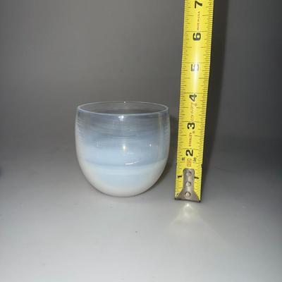Collectibel Glassy Baby Hand Blown Drinker Fizz White Ombre