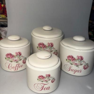 Shabby Chic Rose Containers (Metal)