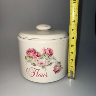Shabby Chic Rose Containers (Metal)