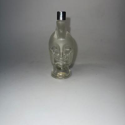 Vintage Avon Cologne Trojan Head Glass Bottle/ Tribute/ Empty