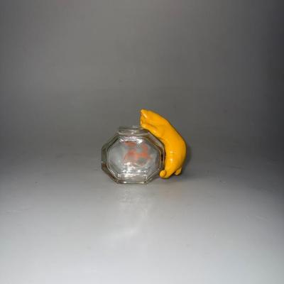 Vintage Avon Curious Kitten Honeysuckle Cologne Empty Bottle Cat