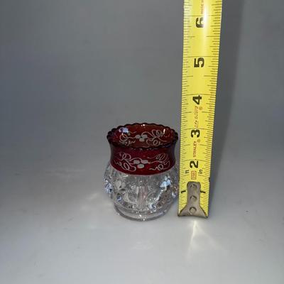 EAPG Glass Victorian Red-Block lot8- piece serve ware lot 1890's elegant