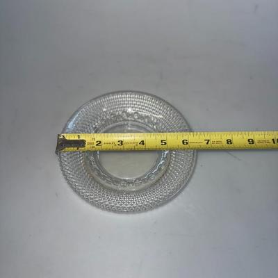 Vintage Mid- Century Clear Glass Hobnail Ashtray 