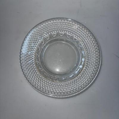 Vintage Mid- Century Clear Glass Hobnail Ashtray 