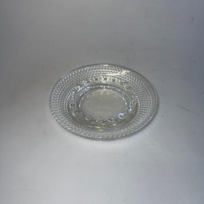 Vintage Mid- Century Clear Glass Hobnail Ashtray 
