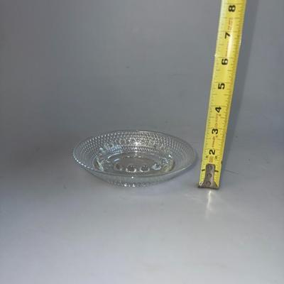 Vintage Mid- Century Clear Glass Hobnail Ashtray 