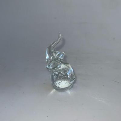 Langsam Billig Elephant Figurine Good Luck Nose Up Hand Blown Glass Paper Weight