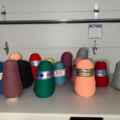 Lot of Vintage Acrylic/Nylon Knitcraft Millor Cone Yarn/Spools
