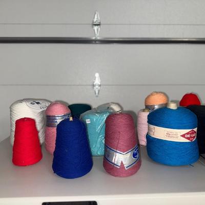 Lot of Vintage Acrylic/Nylon Knitcraft Millor Cone Yarn/Spools