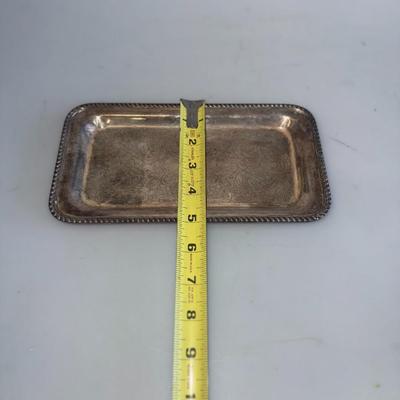 Vtg Silver Serving Tray
