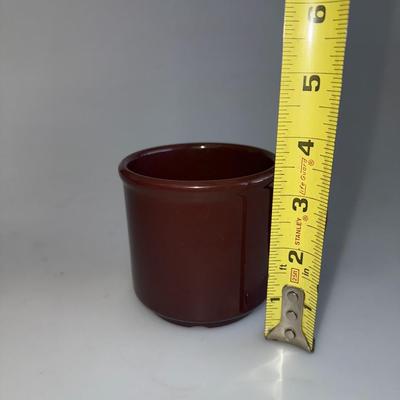 Set of 4 VTG Chocolate Brown Melamine mugs