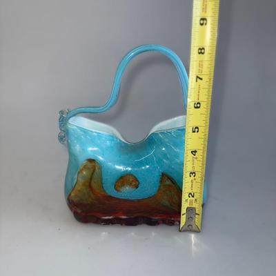 Glass Purse Vase