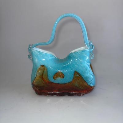 Glass Purse Vase