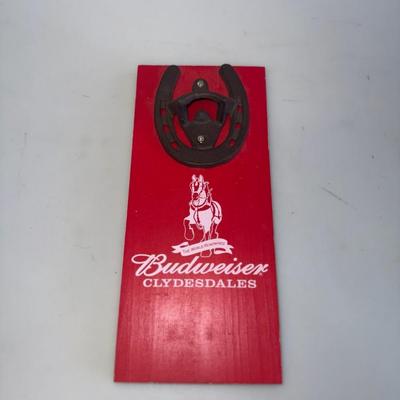 Budweiser Horseshoe Cast Metal Bottle Opener