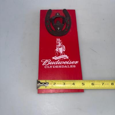 Budweiser Horseshoe Cast Metal Bottle Opener